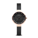 Bering Solar Black Rose Gold 31mm Case Watch