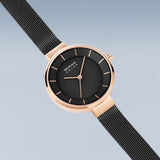 Bering Solar Black Rose Gold 31mm Case Watch