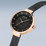 Bering Solar Black Rose Gold 31mm Case Watch