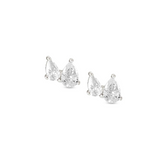 Nomination Colour Wave Pear Shape Earrings, Sterling Silver Rhodium Plated CZ