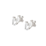 Nomination Colour Wave Pear Shape Earrings, Sterling Silver Rhodium Plated CZ