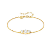 Nomination Colour Wave Trilogy Bracelet, Sterling Silver Gold Plated CZ