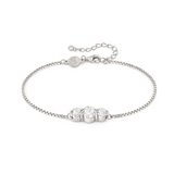 Nomination Colour Wave Trilogy Bracelet, Sterling Silver Rhodium Plated CZ