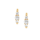 Nomination Colour Wave Trilogy Hoop Earrings, Sterling Silver Gold Plated CZ