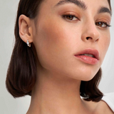Nomination Colour Wave Trilogy Hoop Earrings, Sterling Silver Rhodium Plated CZ