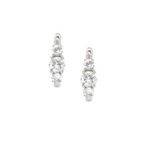 Nomination Colour Wave Trilogy Hoop Earrings, Sterling Silver Rhodium Plated CZ