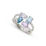 Nomination Colour Wave Aurora Edition Ring, Sterling Silver CZ