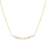 Nomination Colour Wave Aurora Edition Short Bar Necklace, Sterling Silver Gold Plated CZ