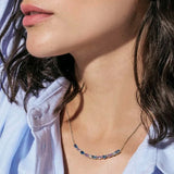 Nomination Colour Wave Aurora Edition Long Bar Necklace, Sterling Silver CZ