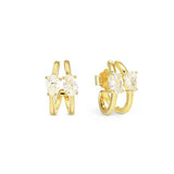 Nomination Colour Wave Aurora Edition Hoop Earrings, Sterling Silver Gold Plated CZ