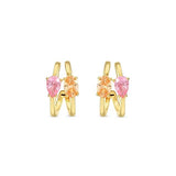 Nomination Colour Wave Aurora Edition Hoop Earrings, Sterling Silver Gold Plated CZ