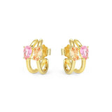 Nomination Colour Wave Aurora Edition Hoop Earrings, Sterling Silver Gold Plated CZ