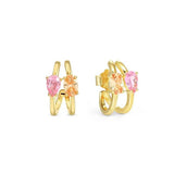 Nomination Colour Wave Aurora Edition Hoop Earrings, Sterling Silver Gold Plated CZ