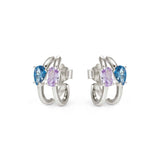 Nomination Colour Wave Aurora Edition Hoop Earrings, Sterling Silver CZ