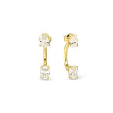 Nomination Colour Wave Aurora Edition Stud Earrings with Jackets, Sterling Silver Gold Plated CZ