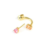 Nomination Colour Wave Aurora Edition Stud Earrings with Jackets, Sterling Silver Gold Plated CZ