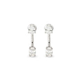 Nomination Colour Wave Aurora Edition Stud Earrings with Jackets, Sterling Silver CZ