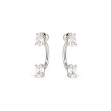Nomination Colour Wave Aurora Edition Stud Earrings with Jackets, Sterling Silver CZ