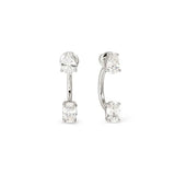 Nomination Colour Wave Aurora Edition Stud Earrings with Jackets, Sterling Silver CZ
