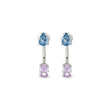 Nomination Colour Wave Aurora Edition Stud Earrings with Jackets, Sterling Silver CZ