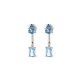 Nomination Colour Wave Aurora Edition Stud Earrings with Jackets, Sterling Silver CZ