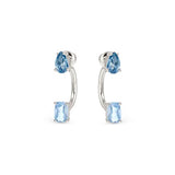 Nomination Colour Wave Aurora Edition Stud Earrings with Jackets, Sterling Silver CZ