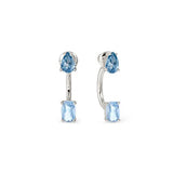 Nomination Colour Wave Aurora Edition Stud Earrings with Jackets, Sterling Silver CZ