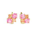 Nomination Colour Wave Aurora Edition Cluster Stud Earrings, Sterling Silver Gold Plated CZ
