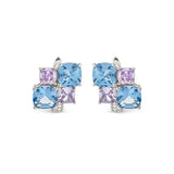 Nomination Colour Wave Aurora Edition Cluster Stud Earrings, Sterling Silver CZ