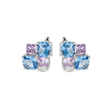 Nomination Colour Wave Aurora Edition Cluster Stud Earrings, Sterling Silver CZ