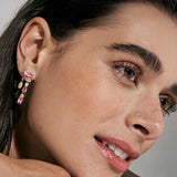 Nomination Colour Wave Aurora Edition Chandelier Drop Earrings, Sterling Silver Gold Plated CZ