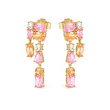 Nomination Colour Wave Aurora Edition Chandelier Drop Earrings, Sterling Silver Gold Plated CZ