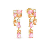 Nomination Colour Wave Aurora Edition Chandelier Drop Earrings, Sterling Silver Gold Plated CZ