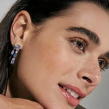 Nomination Colour Wave Aurora Edition Chandelier Drop Earrings, Sterling Silver CZ