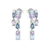 Nomination Colour Wave Aurora Edition Chandelier Drop Earrings, Sterling Silver CZ