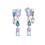 Nomination Colour Wave Aurora Edition Chandelier Drop Earrings, Sterling Silver CZ