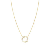 Nomination Colour Wave Lavish Circle Necklace, Sterling Silver Gold Plated CZ