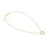 Nomination Colour Wave Lavish Circle Necklace, Sterling Silver Gold Plated CZ