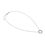 Nomination Colour Wave Lavish Circle Necklace, Sterling Silver Multi CZ