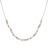 Nomination Colour Wave Lavish Necklace, Sterling Silver Multi CZ
