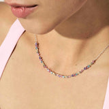Nomination Colour Wave Lavish Necklace, Sterling Silver Multi CZ