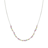 Nomination Colour Wave Lavish Necklace, Sterling Silver Multi CZ