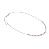 Nomination Colour Wave Lavish Necklace, Sterling Silver Multi CZ