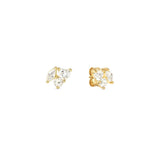 Nomination Colour Wave Lavish Stud Earrings, Sterling Silver Gold Plated CZ