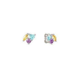 Nomination Colour Wave Lavish Stud Earrings, Sterling Silver Multi CZ