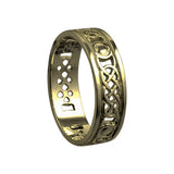 9ct Yellow Gold Celtic Openwork Band Ring 6mm