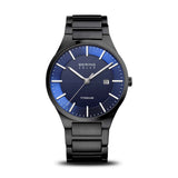 Bering Solar Titanium Blue Black 39mm Case Watch