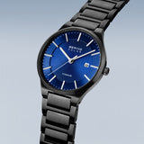 Bering Solar Blue Black 39mm Case Watch