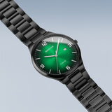 Bering Titanium Green Black 40mm Case Watch