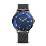 Bering Solar Blue Black 39mm Case Watch